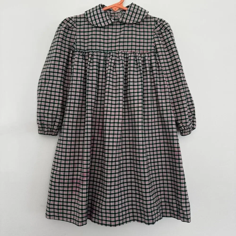 Traditions by Pamela Kline 70s Vintage Plaid Country Dress Jumper